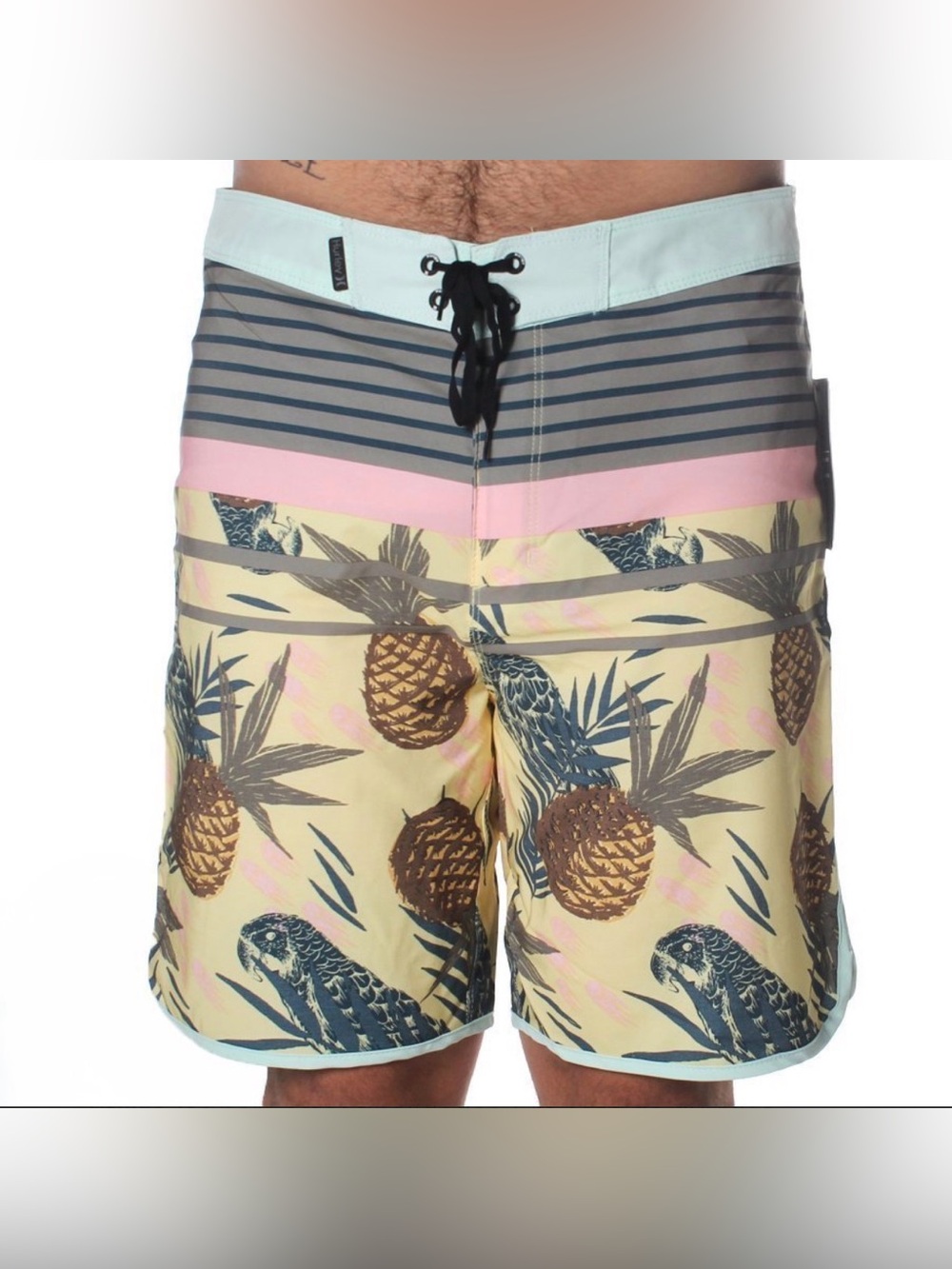 Hurley Phantom Board Shorts Mens 34 Multicolor Pineapple Parrot Surf Swim Trunks